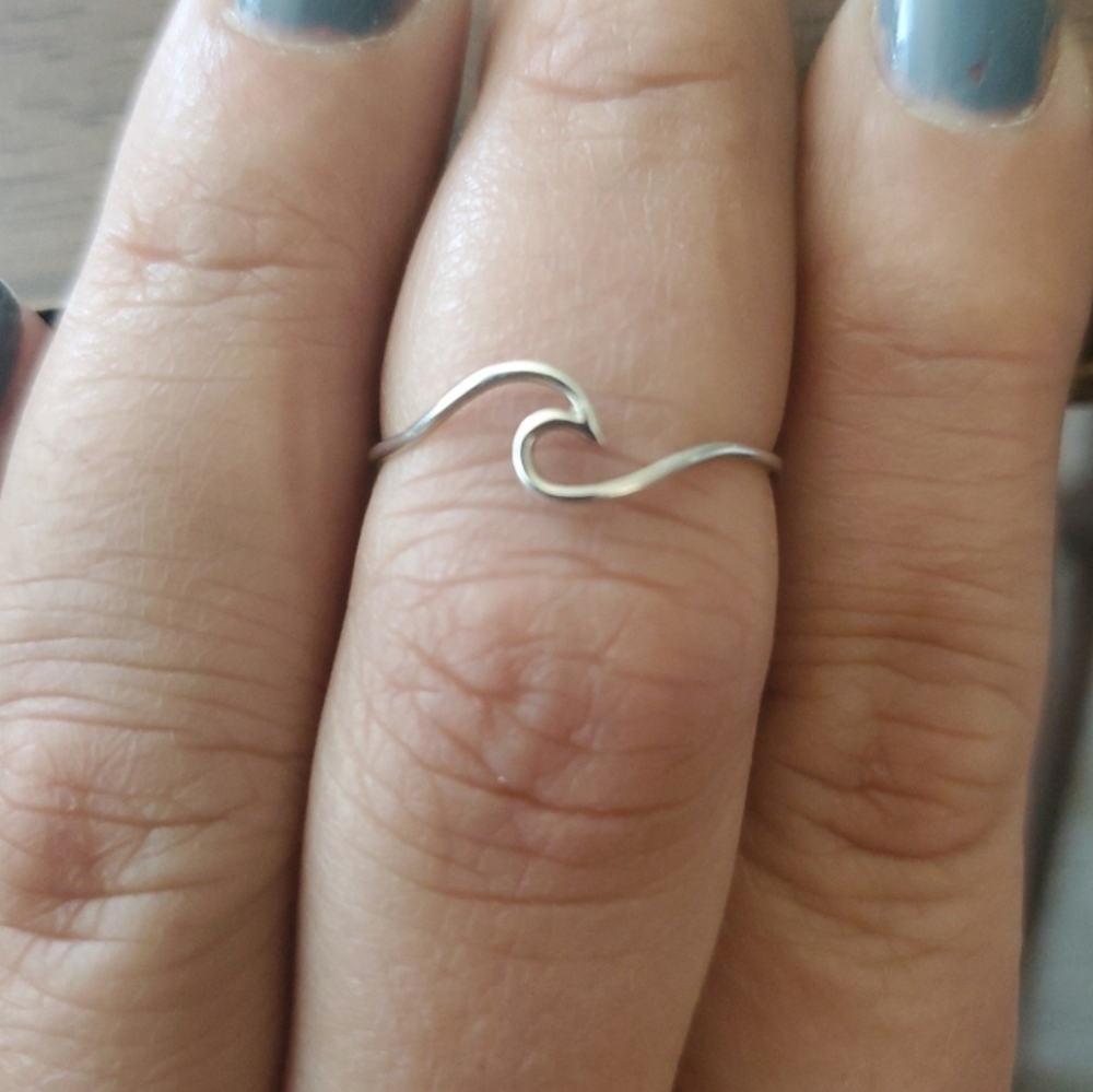 Wave ring silver